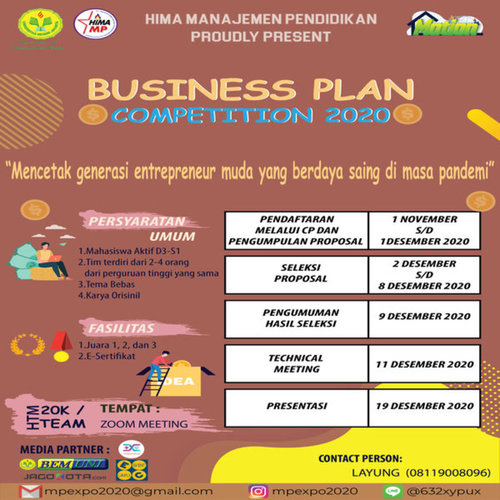 business plan competition poster